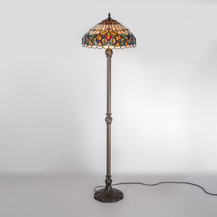 Brilagi - Tiffany витражна подова лампа LUISA 2xE27/60W/230V