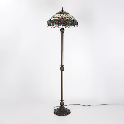 Brilagi - Tiffany витражна подова лампа LUISA 2xE27/60W/230V