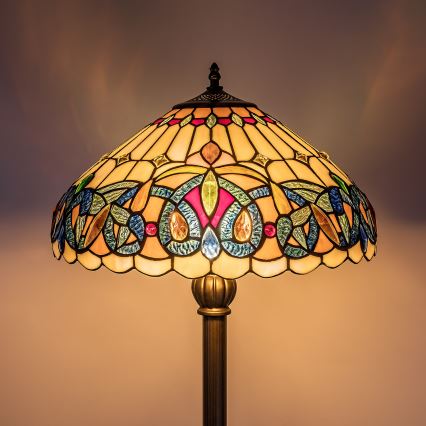 Brilagi - Tiffany витражна подова лампа LUISA 2xE27/60W/230V