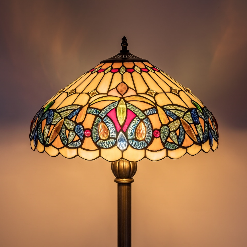 Brilagi - Tiffany витражна подова лампа LUISA 2xE27/60W/230V