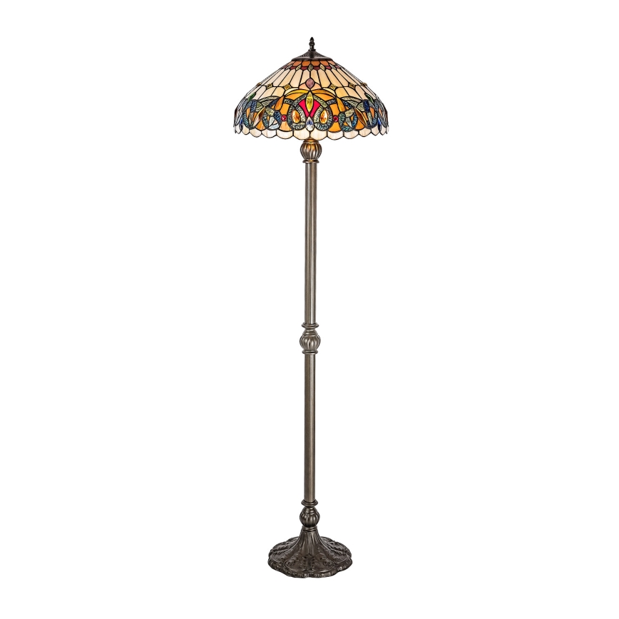 Brilagi - Tiffany витражна подова лампа LUISA 2xE27/60W/230V