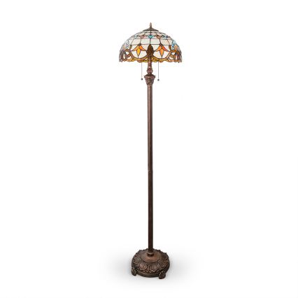 Brilagi - Tiffany витражна подова лампа MIRABELLA 2xE27/60W/230V
