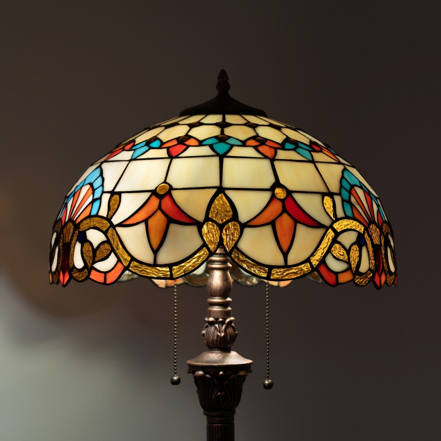 Brilagi - Tiffany витражна подова лампа MIRABELLA 2xE27/60W/230V