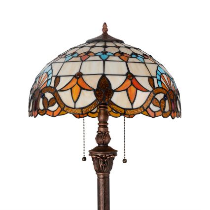 Brilagi - Tiffany витражна подова лампа MIRABELLA 2xE27/60W/230V