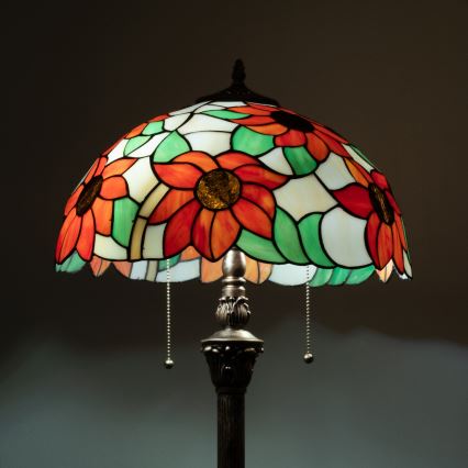 Brilagi - Tiffany витражна подова лампа SUNFLOWER 2xE27/60W/230V