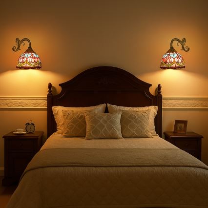 Brilagi - Tiffany витражна стенна лампа LORAS 1xE27/40W/230V