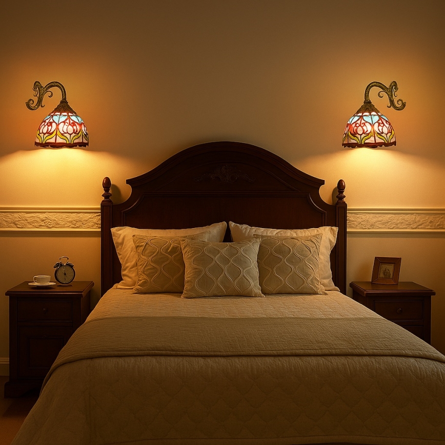 Brilagi - Tiffany витражна стенна лампа LORAS 1xE27/40W/230V