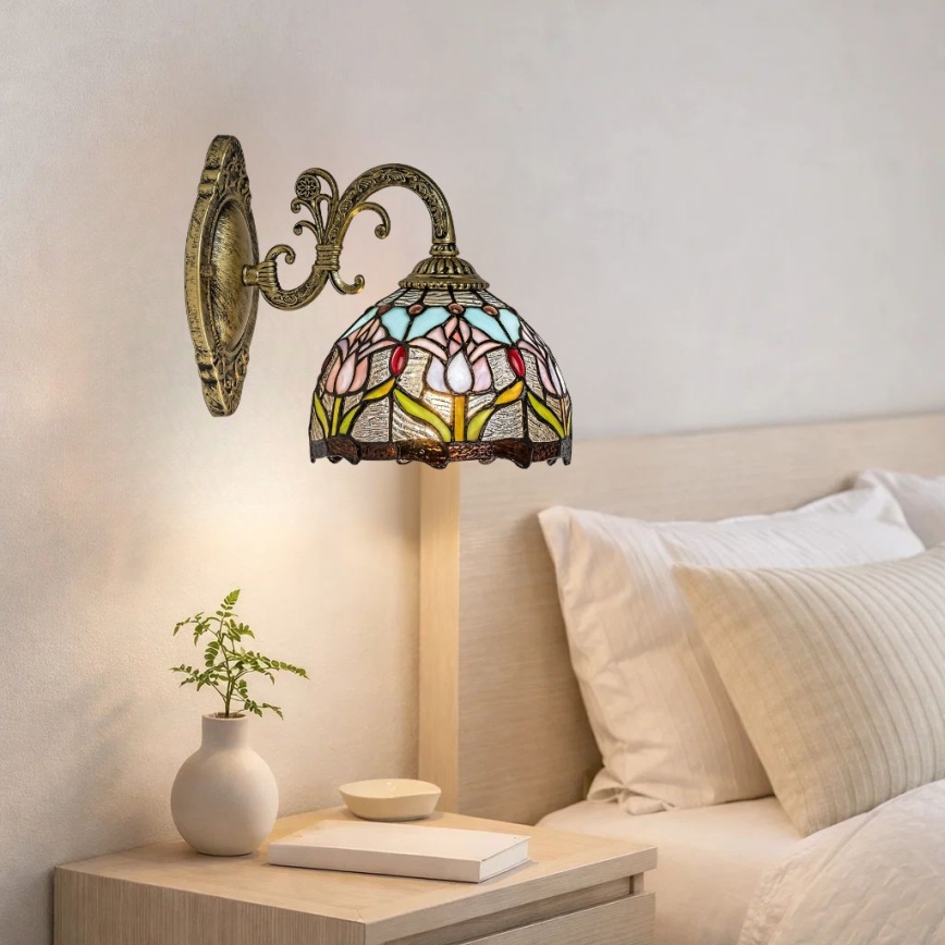 Brilagi - Tiffany витражна стенна лампа LORAS 1xE27/40W/230V