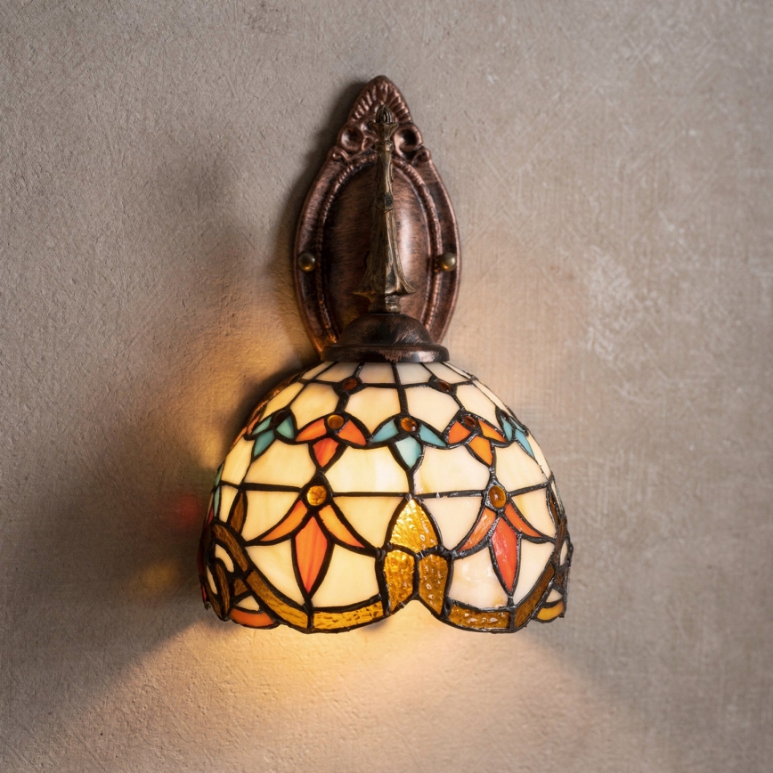 Brilagi - Tiffany витражна стенна лампа MIRABELLA 1xE14/40W/230V