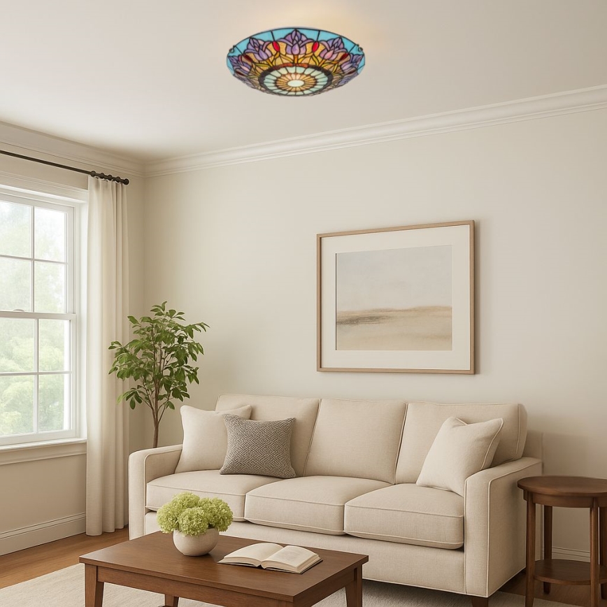 Brilagi - Tiffany витражна таванна лампа LORAS 2xE27/60W/230V