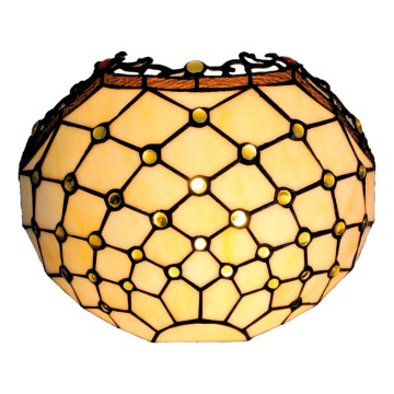 Brilagi - Tiffany витражно стенно осветително тяло, цвят слонова кост, 1xE14/40W/230V