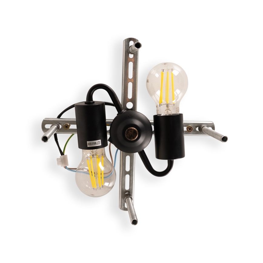 Brilagi - Tiffany витражно таванно осветително тяло, цвят слонова кост, 3xE27/60W/230V, Ø 40 см