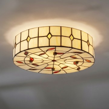 BRILAGI - Tiffany витражно таванно осветително тяло FOLIA 2xE27/60W/230V Ø 40 cm