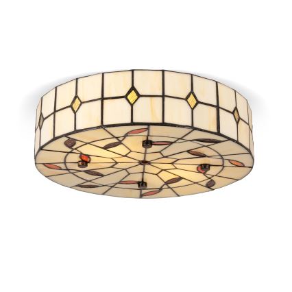 BRILAGI - Tiffany витражно таванно осветително тяло FOLIA 2xE27/60W/230V Ø 40 cm