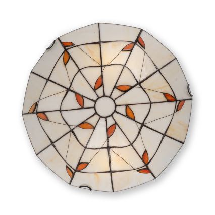 Brilagi - Tiffany витражно таванно осветително тяло FOLIA 2xE27/60W/230V Ø 40 см