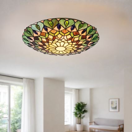 Brilagi - Tiffany витражно таванно осветително тяло MARGARET 2xE27/60W/230V Ø 40 см