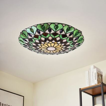Brilagi - Tiffany витражно таванно осветително тяло MARGARET 2xE27/60W/230V Ø 40 см