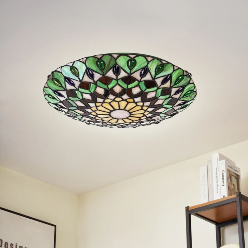 Brilagi - Tiffany витражно таванно осветително тяло MARGARET 2xE27/60W/230V Ø 40 см