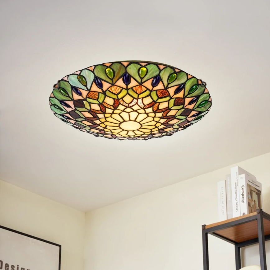 Brilagi - Tiffany витражно таванно осветително тяло MARGARET 2xE27/60W/230V Ø 40 см
