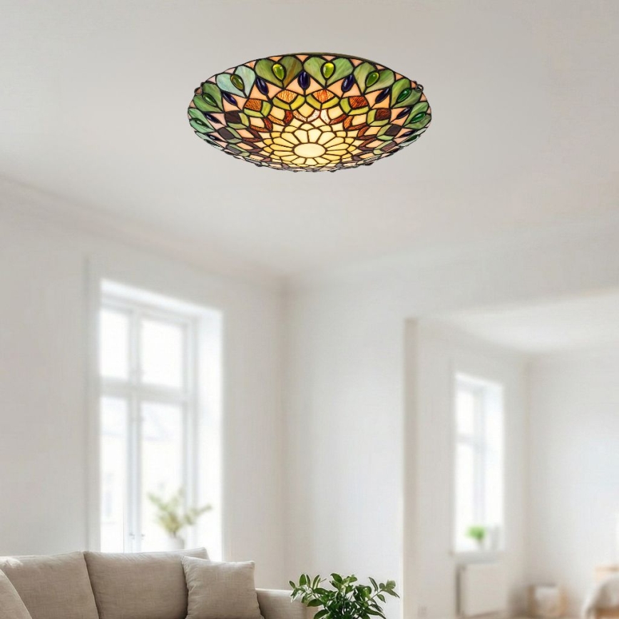 Brilagi - Tiffany витражно таванно осветително тяло MARGARET 2xE27/60W/230V Ø 40 см