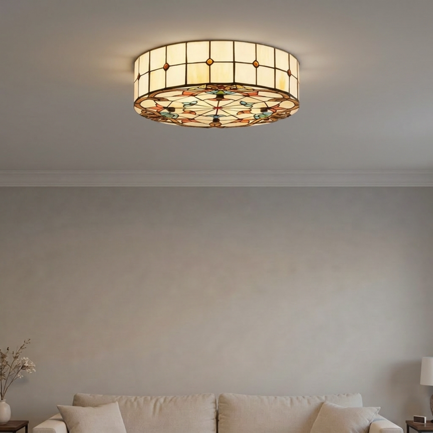 BRILAGI - Tiffany витражно таванно осветително тяло MIRABELLA 2xE27/60W/230V Ø 40 см