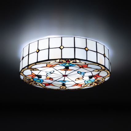 Brilagi - Tiffany витражно таванно осветително тяло MIRABELLA 3xE27/60W/230V Ø 40 cm