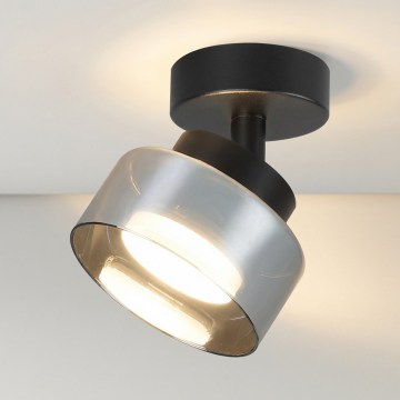 Brilagi - Точково осветително тяло AURA LUX 1xGX53/30W/230V Ø 13 см черно/опушено