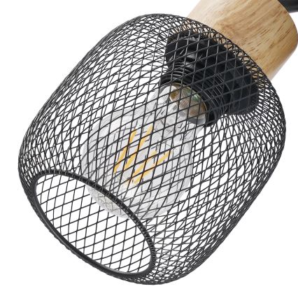 Brilagi - Точково осветително тяло BASKLITE 4xE27/15W/230V дърво/черно