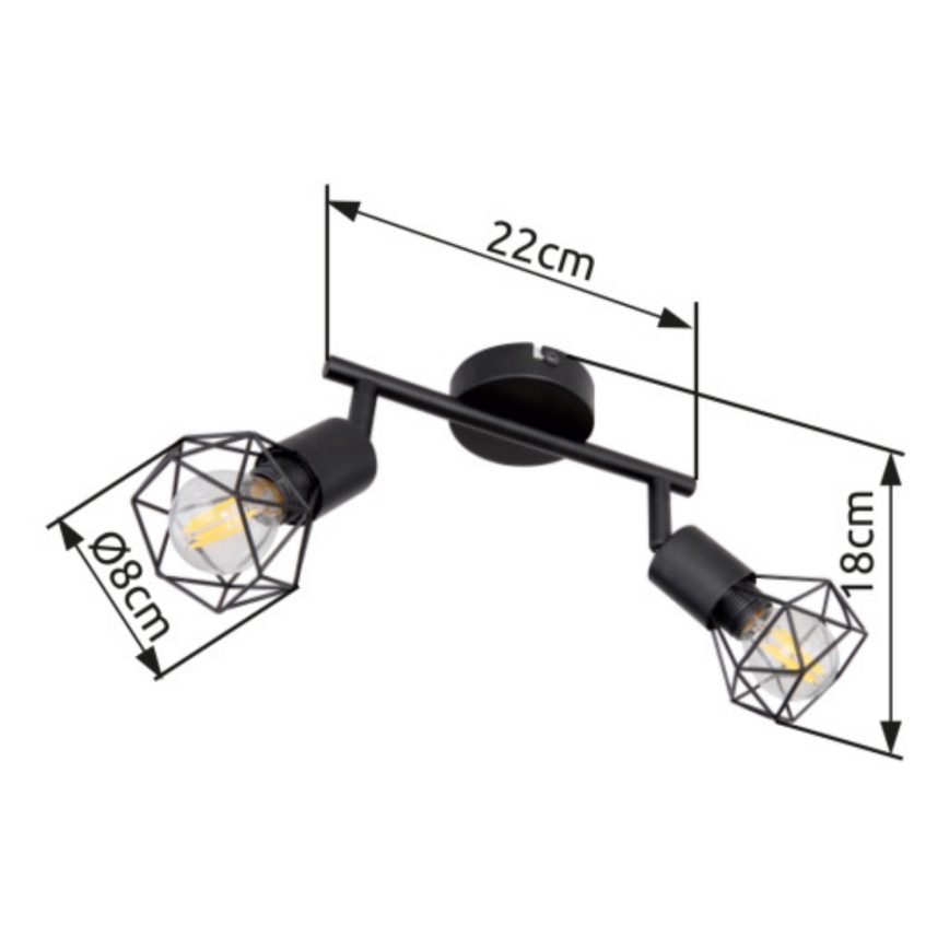 Brilagi - Точково осветително тяло CAGE 2xE14/40W/230V