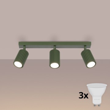 Brilagi - Точково осветително тяло CRESTO 3xGU10/10W/230V зелено