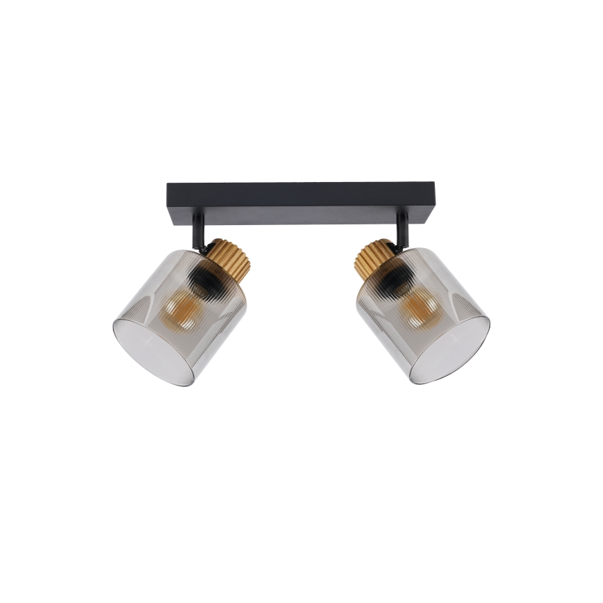 Brilagi - Точково осветително тяло HYGGE 2xE14/15W/230V черно/димчато