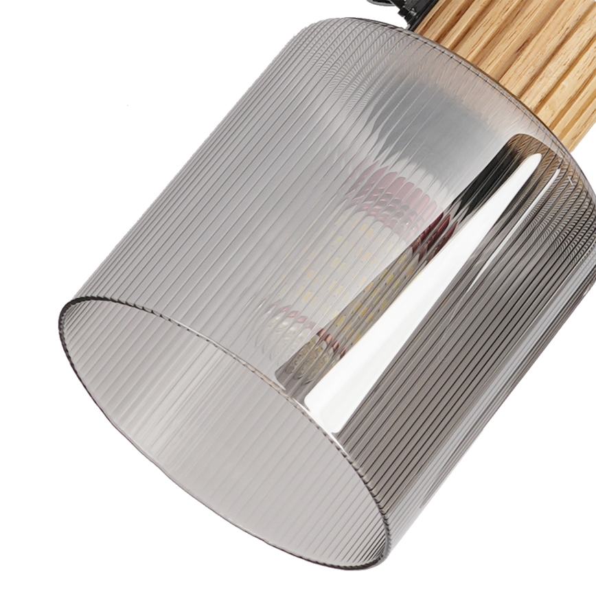 Brilagi - Точково осветително тяло HYGGE 2xE14/15W/230V каучуково дърво/опушено