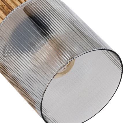 Brilagi - Точково осветително тяло HYGGE 2xE14/15W/230V каучуково дърво/опушено