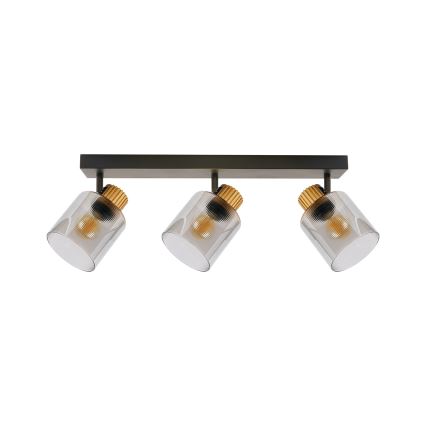 Brilagi - Точково осветително тяло HYGGE 3xE14/15W/230V черно/димчато