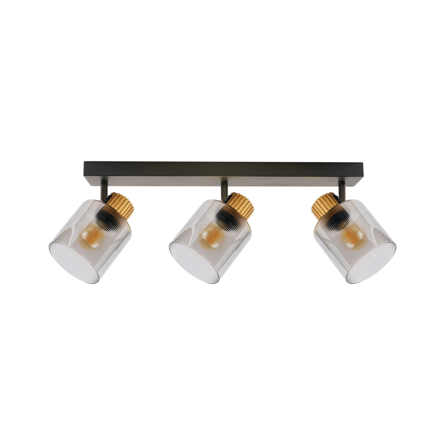 Brilagi - Точково осветително тяло HYGGE 3xE14/15W/230V черно/димчато