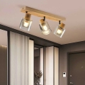 BRILAGI - Точково осветително тяло HYGGE 3xE14/15W/230V дърво/димно