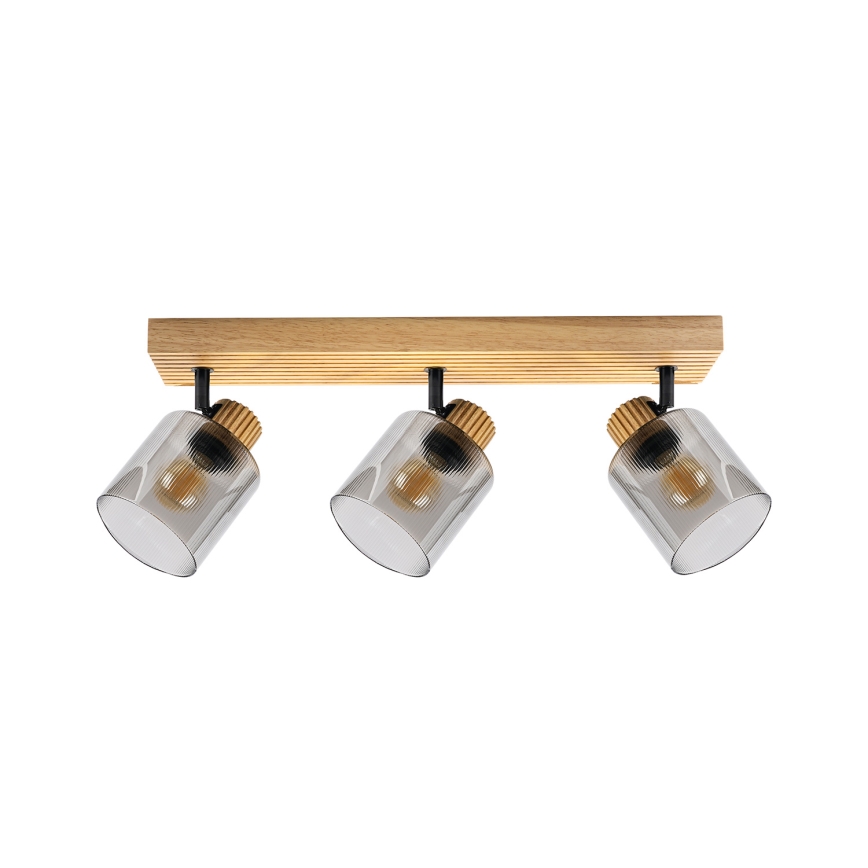 Brilagi - Точково осветително тяло HYGGE 3xE14/15W/230V дърво/димно