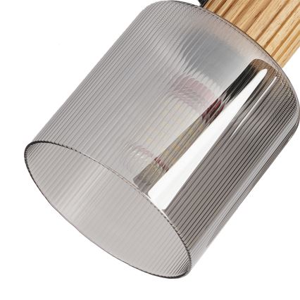 Brilagi - Точково осветително тяло HYGGE 3xE14/15W/230V каучуково дърво/димно