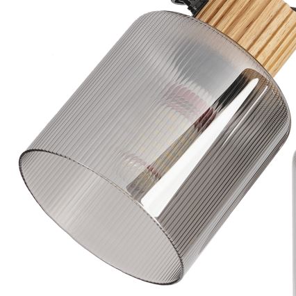 Brilagi - Точково осветително тяло HYGGE 3xE14/15W/230V каучуково дърво/димно