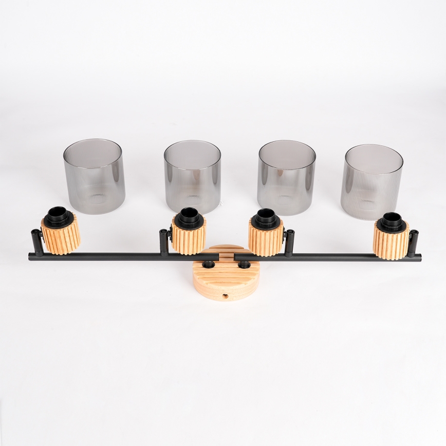 Brilagi - Точково осветително тяло HYGGE 4xE14/15W/230V хевея/опушено