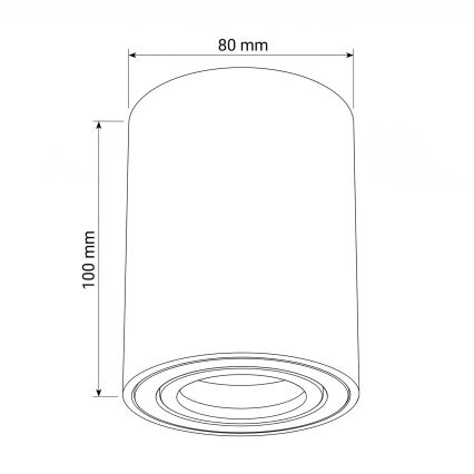 BRILAGI - Точково осветително тяло MIA 1xGU10/30W/230V 100x80 mm бордо