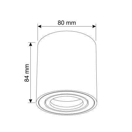 BRILAGI - Точково осветително тяло MIA 1xGU10/30W/230V 84x80 mm кафяво