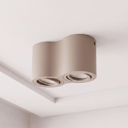 BRILAGI - Точково осветително тяло MIA DOUBLE 2xGU10/30W/230V бежово