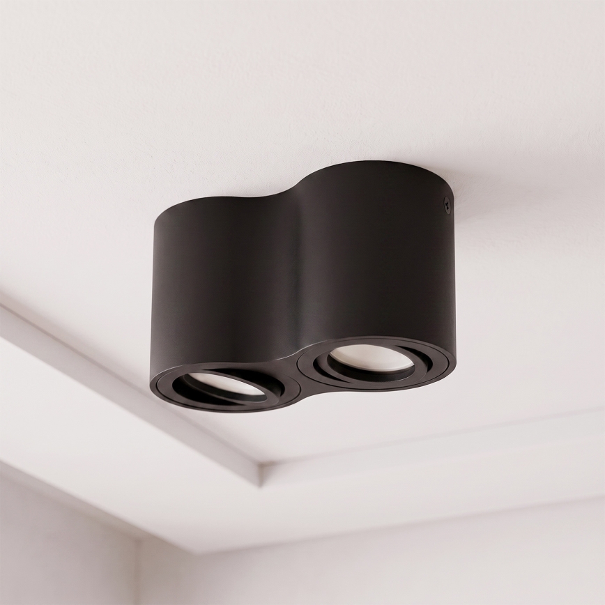 BRILAGI - Точково осветително тяло MIA DOUBLE 2xGU10/30W/230V черно