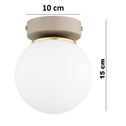 Brilagi - Точково осветително тяло MILO ECRU 1xE27/60W/230V бежово/златисто