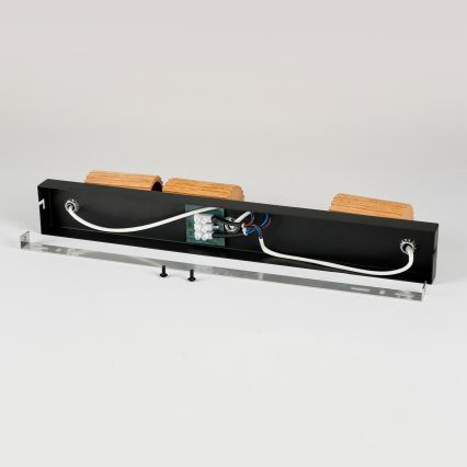 Brilagi - Точково осветително тяло MODERN WOOD 3xGU10/8W/230V дърво/черно