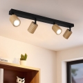 BRILAGI - Точково осветително тяло MODERN WOOD 4xGU10/8W/230V дърво/черно