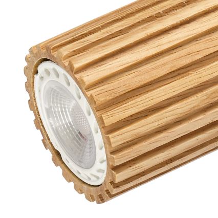 Brilagi - Точково осветително тяло MODERN WOOD 4xGU10/8W/230V каучуково дърво/бял