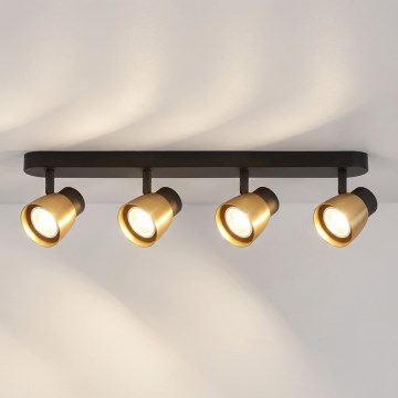 Brilagi - точково осветително тяло NUGGET 4xGU10/30W/230V черно/златно
