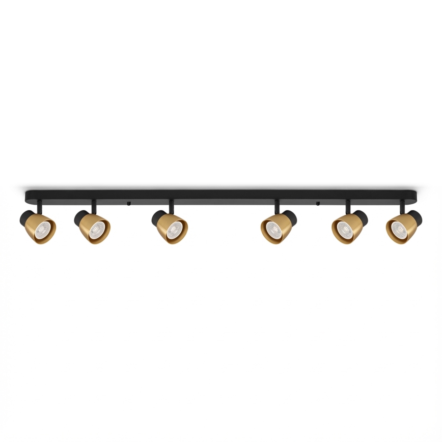 Brilagi - Точково осветително тяло NUGGET 6xGU10/30W/230V черно/златисто
